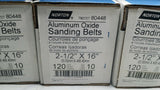 40 PCS, Norton Aluminum Oxide Sanding Belt, 2-1/2" × 16", 120 Grit, SKBAWA-B066