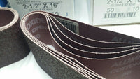 60 PCS, Norton Aluminum Oxide Sanding Belt, 2 1/2" × 16", 50 Grit, SKBAWA-B065