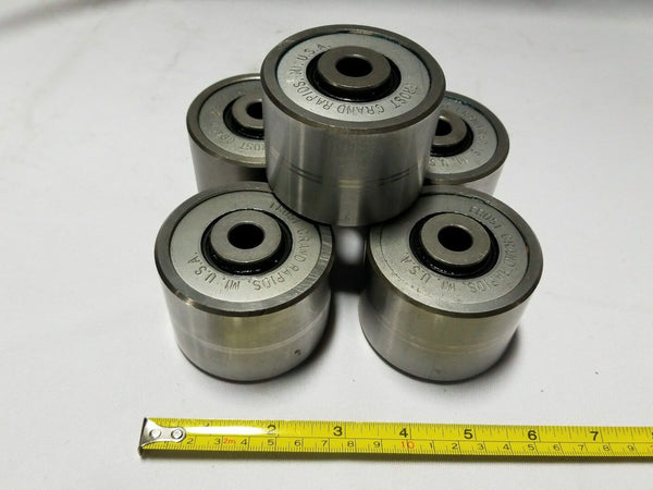 Lot of 5, FROST STEEL CONVEYOR ROLLER WHEEL 2" wide, 2.7" diameter, SKBAWA-b531
