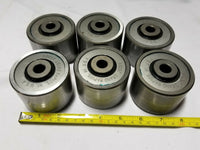 Lot of 6, FROST STEEL CONVEYOR ROLLER WHEEL 2" wide, 2.7" diameter, SKBAWA-b531