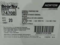20pcs Norton Bear-Tex 662616 74700, 6"X9 General Purpose Pad,Marion, skbawa-nnnn
