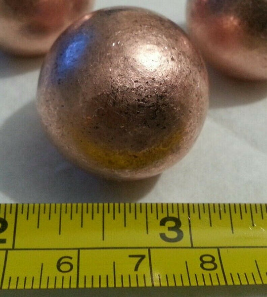 1pc Pure  Solid Copper Ball Sphere, 25.4mm/1 1/8 inch, 110-120gr SKBAWA-b560