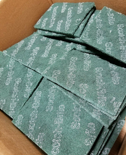 24pcs, 3M Scotch-Brite, #99 Scouring Pads, 4 1/2" ×6", Green, SKBAWA-s026