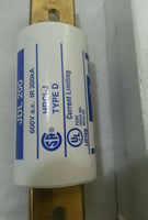 Edison JDL200 - 200A 600V TypeD ClassJ Time Delay Fuse, S32 ND43-99, skbawa-b554