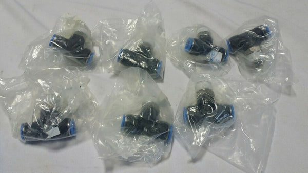 7pcs, Festo, 153115, QST-1/2-12, Push-in T-Fitting, Nickel Finish, SKBAWA-b048