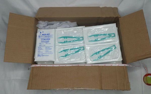 Box of 50, Med-RX, 85-4200, Plastic Forceps, Green, SKBAWA-s024