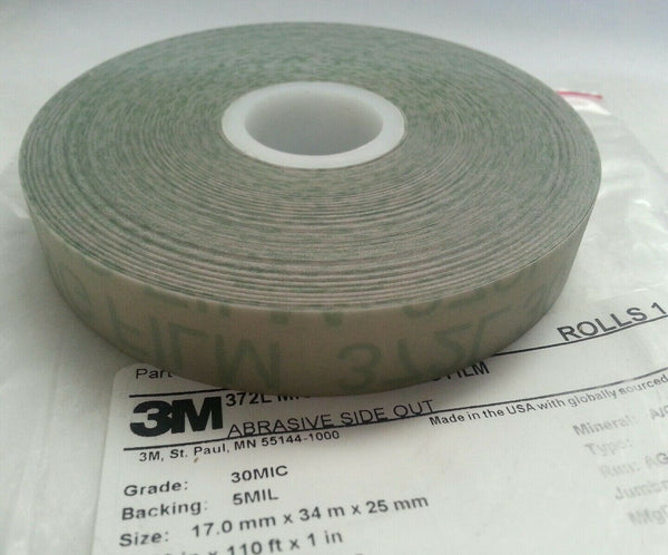 110 feet 3M 372L, 60-0001-0206-5, 1" Microfinishing Film, 30min 5mil skbawa-b541