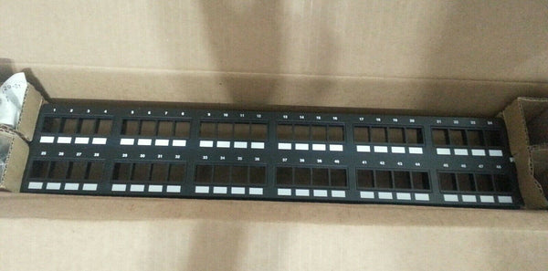 Panduit NKPP48FMY 48-port flush mount modular patch panel, 2 RU. Skbawa-s028