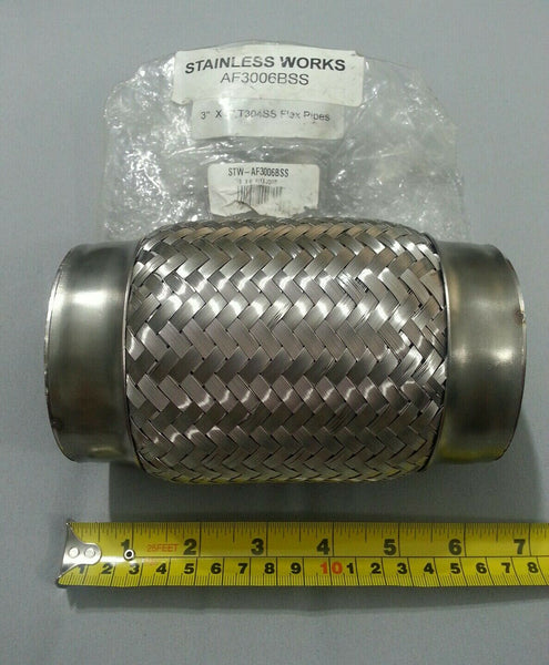 STAINLESS WORKS AF3006BSS, EXHAUST FLEX JOINT, 3" ID/ 6" long T304SS skbawa-nnnn
