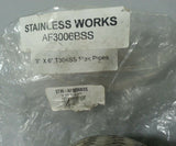 STAINLESS WORKS AF3006BSS, EXHAUST FLEX JOINT, 3" ID/ 6" long T304SS skbawa-nnnn