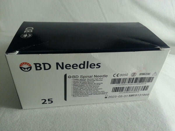 BOX OF 25 BD 405181 Spinal Quincke Type Point 22G x3.5in (ex2023) SKBAWA-nnnn