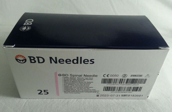 BOX/25 BD 405184, 18G x 3.50 Spinal Quincke Type Point (ex2023) SKBAWA-b056