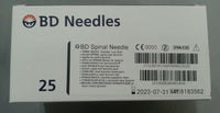 BOX OF 25 BD 405181 Spinal Quincke Type Point 22G x3.5in (ex2023) SKBAWA-b041