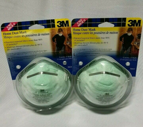 30pcs 3M Home Dust Mask - 8662C, (2x15pack) reg $24.00, SKBAWA-s009