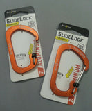 2 NITE IZE CARABINER SLIDELOCK #4 ALUMINUM  (CSLA4-19-R6) reg $12.00 skbawa-nnnn