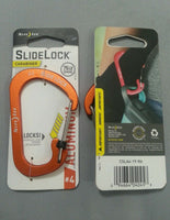 2 NITE IZE CARABINER SLIDELOCK #4 ALUMINUM  (CSLA4-19-R6) reg $12.00 skbawa-nnnn