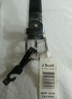 J Scott, Men's Belt, black Sz: 44, reg $34.00, SKBAWA-B072