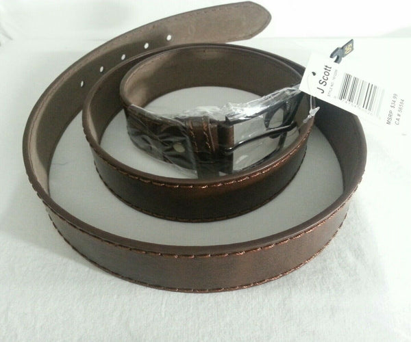 J Scott, Men's Belt, Brown, Size: 50, Excellent Gift. Reg $34.00, SKBAWA-B072