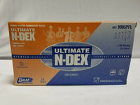 100prs Ultimate N-Dex 9905PFL Blue Nitrile Gloves Large, reg $26.00, SKBAWA-s003