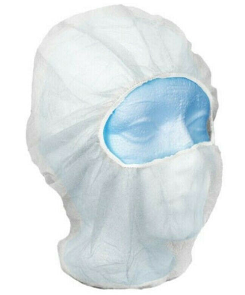50pack Ronco Care 1880 Balaclava Hood Lightweight, White reg $14.00, skbawa-s036