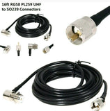 1pc 16ft RG58 Mount Cable For Car Mobile Radio Antenna P reg$15.00, SKBAWA-au1