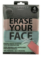 2 x 4pack =8pcs, ERASE YOUR FACE, reusable Makeup removing cloths , skbawa-s041