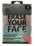 2 x 4pack =8pcs, ERASE YOUR FACE, reusable Makeup removing cloths , skbawa-s041