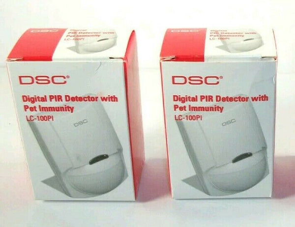2x DSC LC-100Pi, Digital PIR Alarm Sys Detector with pet Immunity, SKBAWA-s042
