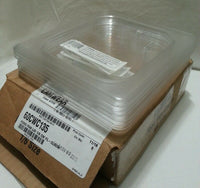 6pack Cambro 60CWC135 Camwear 1/6 Size Clear Polycarbonate Flat Lid, SKBAWA-b057