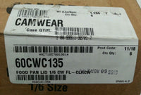 6pack Cambro 60CWC135 Camwear 1/6 Size Clear Polycarbonate Flat Lid, SKBAWA-b057