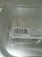 6pack Cambro 60CWC135 Camwear 1/6 Size Clear Polycarbonate Flat Lid, SKBAWA-b057