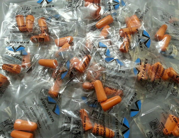 40 prs, Pyramex uncorded ear plugs. NRR 31db. Reg, 16.00, SKBAWA-b095