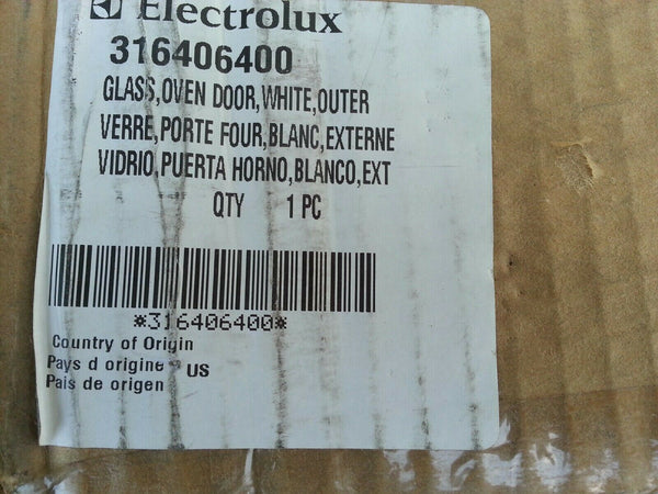 FRIGIDAIRE ELECTROLUX 316406400 RANGE OVEN OUTER DOOR GLASS, WHITE, SKBAWA-nnnn