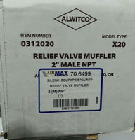 Alwitco 0312020 X20, Airmax 70-6499 Relief Valve Muffler 2" Male NPT SKBAWA-s040