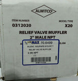 Alwitco 0312020 X20, Airmax 70-6499 Relief Valve Muffler 2" Male NPT SKBAWA-s040