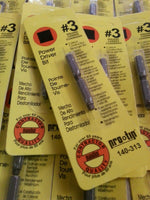 20pcs, #3 PRO TIP square driver bits # 140-313, reg$25.00, SKBAWA-000