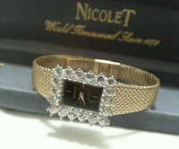 Vintage, Nicolet Gold Tone, Ladies Watch, 6 jewel, Quarts, Swiss mov SKBAWA-nnnn
